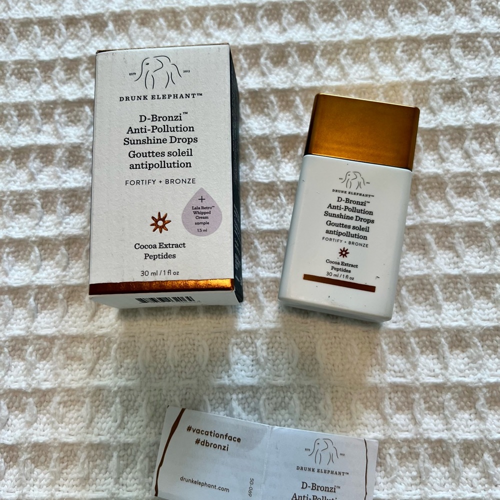 NIB Drunk Elephant D-Bronzing Drops with Peptides (Full Size - 1 FL OZ)